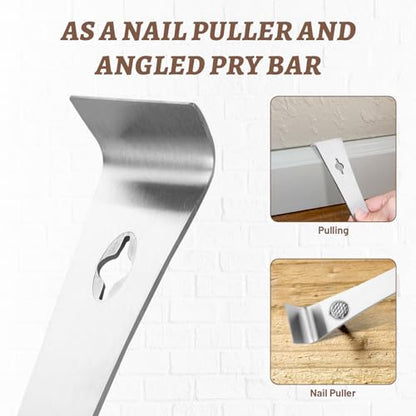 3PCS Pry Bar Scraper, Stainless Steel Bee Hive Tool Small Flat Pry Bar