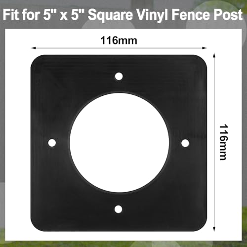 Chunful 20 Pcs Rail Ties Replacement for Vinyl Fence Post, Black - color: Black