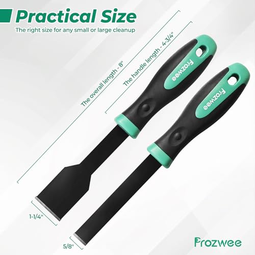 2PCS Carbide Scraper Set(1-1/4" & 5/8"),Super Gasket Scraper,Green - size: 1x5/8" +1x1-1/4"