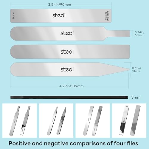 stedi Hobby Model Polishing Tools 4 PCS, Ultimate Precision Files - style: 4 PCS #10000 Grit Glass Files