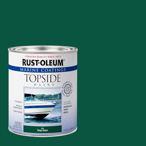 Rust-Oleum Marine Deep Green Topside Boat Paint - color: Deep Green, size: 32 Fl Oz (Pack of 4)