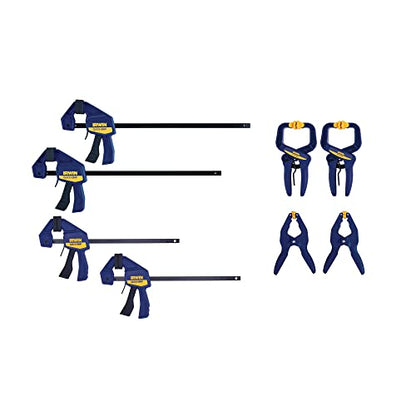 IRWIN QUICK-GRIP Clamps for Woodworking, Quick Release Triggers, 6 Inch, 8 Piece Set (IRHT83220) - style: 8 Pack