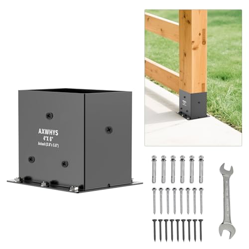 6 Pcs 4"x 6" Post Base(Acturl Fit 3.6"x5.6") Post - size: 4"x 6", style: 6 Pcs