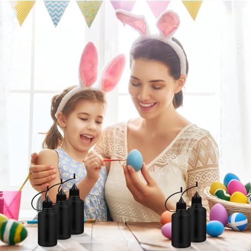 10Pcs 30ml Needle Tip Glue Bottle, 2 Funnel Includes,Black - color: Black