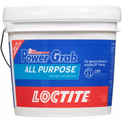 Loctite Power Grab Express All Purpose Construction Adhesive, White, 1 gallon Tub, 4 Pack - size: 4 Pack, style: 1 Gallon