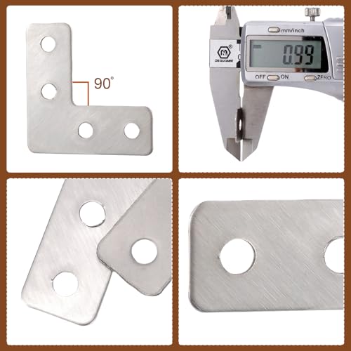 20 Pack Stainless Steel L Bracket Corner Brace, 40x40mm - style: L Shape
