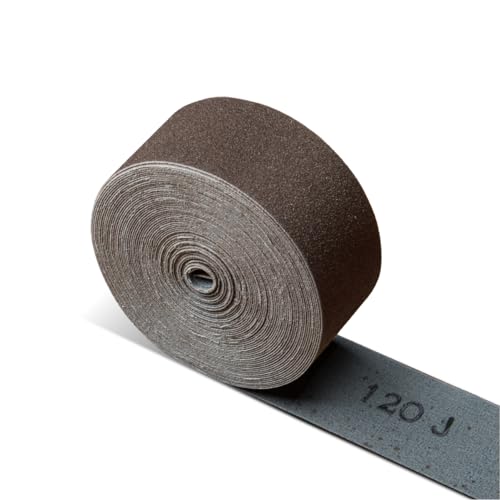 POWERTEC Emery Cloth Sandpaper Roll 120 Grit, 1-1/2" x 10 Yards Emery Cloth Roll Aluminum Oxide Sandpaper for Woodworking, Deburring, Polishing, Automotive, 2PK (49000-P2V) - size: 1-1/2x10, 120 Grit, 2PK