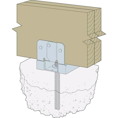 Simpson Strong-Tie ABA24-2Z Adjustable Post Base, ZMAX Coated (Pack of 1)