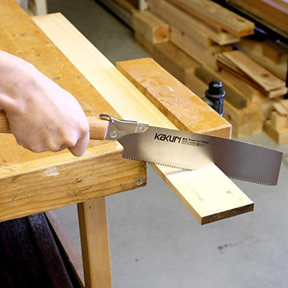 KAKURI Japanese Pull Saw Rough Cut 10.5" for Woodworking - Professional Handsaw for Fast Wood Cutting - Red Oak Handle with Oil Finish - Tool-Free Blade Replacement - Made in Japan - color: Japanese Saw (Rough Cut 10-1/2")