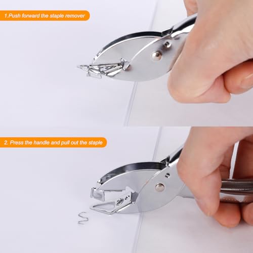 Professional Metal Staple Remover Tool - Premium Steel Construction, Easy-Grip Ergonomic Handheld Design, Durable Staple Puller for Office Desk, Teacher Supplies & Home