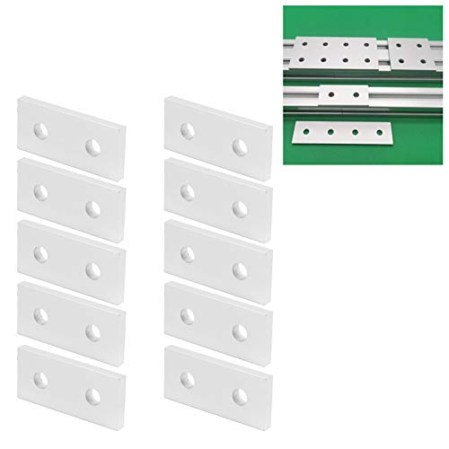 Joining Plate, Pack of 10 Aluminum Flat Connecting Plate Reinforcement Vertical Connection Tool Rectangular 2 Hole Placement Joining Plate for Construction Industry (2020) - size: 2020