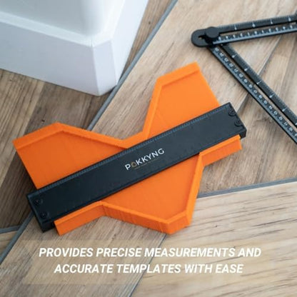 Contour Gauge Tool With Lock (10 Inches) - Contour Ruler Marking Tool - Super Gauge Shape and Outline Tool - Profile Gauge - Corner Measuring Tool for Odd Shapes - Woodworking Gifts for Men