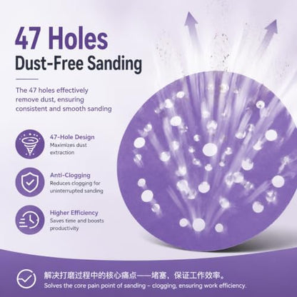 50 Pcs 6 Inch Ceramic Sanding Discs 47-Hole 400 Grit - style: 400