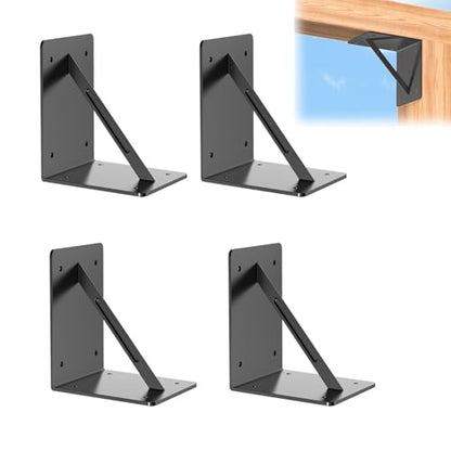 4 Pcs 6"x 6"x 3" L Shape Brackets for Pergola - size: 6"x 6"x 3"