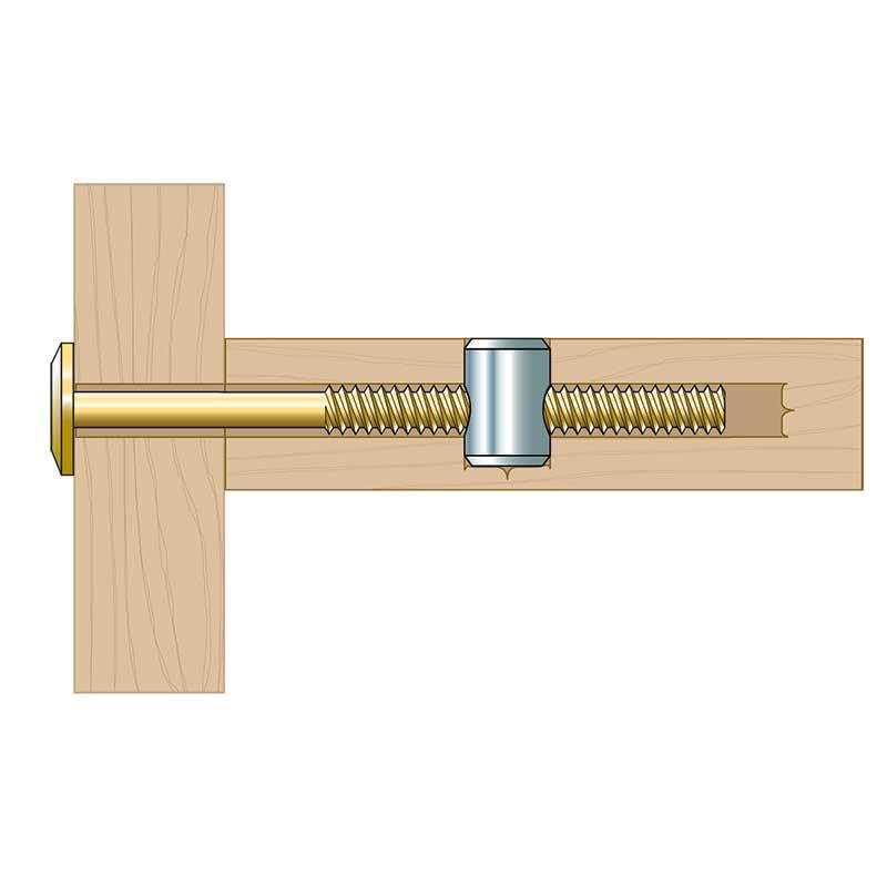 Barrel Nuts & Bolts, Cross Dowel Furniture Fasteners, 10 Sets Tech Team