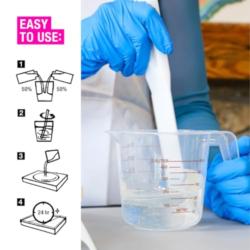 ArtResin - Epoxy Resin - Clear - Non-Toxic - Starter Combo Pack - 32oz (16 oz Resin + 16 oz Hardener) (946ml)