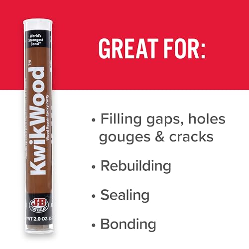 J-B Weld 8258 KwikWood Wood Repair Epoxy Putty Stick-7 inch, Beige - size: 7 Inch