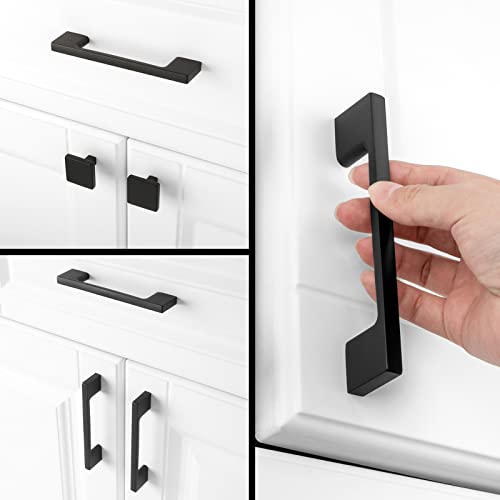 KOOFIZO 10 Pack 3-3/4 in Matte Black Cabinet Pulls, Black Drawer Handle P01 - color: Black, size: 3-3/4" CC - 10Pcs