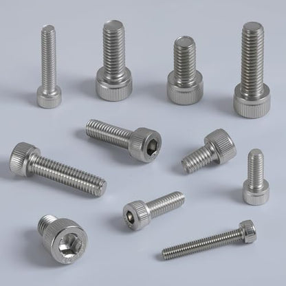 M3 x 6mm Socket Head Cap Screws, 304 Stainless Steel, 200 Pack - size: M3 x 6mm