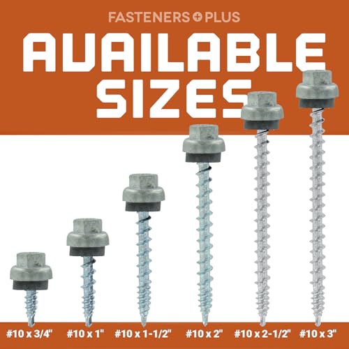 ST Fastening ZXL Woodbinder Metal Roofing Screws #10 x 1-1/2" - color: Bright White, size: #10 x 1-1/2"