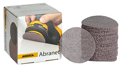 Mirka Abranet 3 Inch 240 Grit Mesh Sanding Discs, Hook and Loop, 50 Pack - size: Grit 240