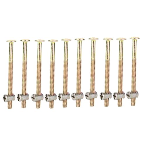 Nuts, Zinc Plated Carbon Steel Fasteners for Wood Furniture Assembly, Chazcool Cross Dowel Set for Cots Beds Chair Spare Connector Parts(M6*90mm) - size: M6*90mm