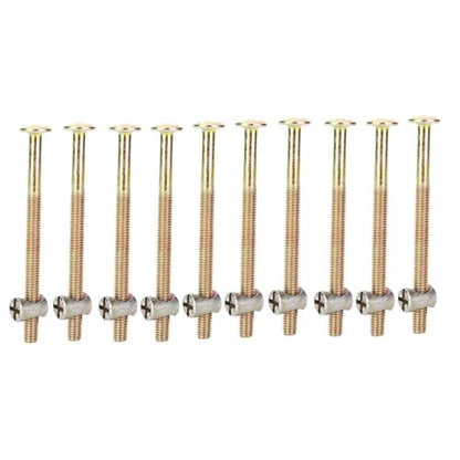 Nuts, Zinc Plated Carbon Steel Fasteners for Wood Furniture Assembly, Chazcool Cross Dowel Set for Cots Beds Chair Spare Connector Parts(M6*90mm) - size: M6*90mm
