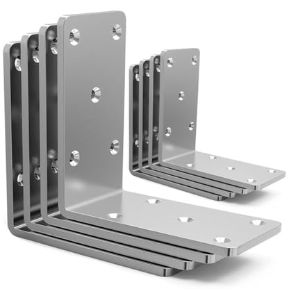 5" x 5" x 2.5" Heavy Duty L Brackets, 90 Degree Metal Angle Brackets, 8 Pcs - size: 5" x 5" x 2.5" (8 Pcs)