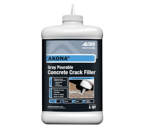 Akona Gray Pourable Concrete Crack Filler, 1 Quart - size: Quart