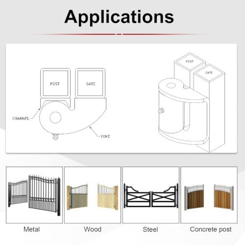 7" Heavy Duty Gate Hinges, 1100 lb, Black 2 Pack, Face-Mount Bolt/Weld-On - size: 2060P