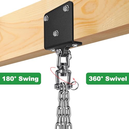SELEWARE Heavy Duty Punching Bag Hanger, Steel I Beam Clamp for Heavy Bag - color: D: Beam Mount Punching Bag Hanger with Chain