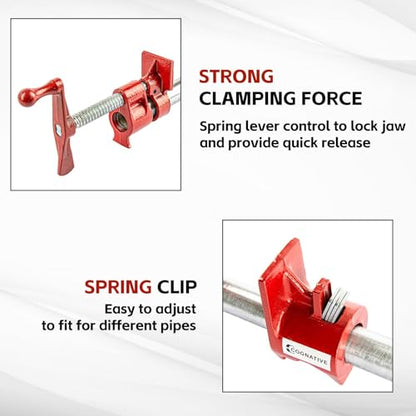 3/4” Pipe Clamp Sets 2-Pack, No Stands - size: Pipe Clamp - Regular Base