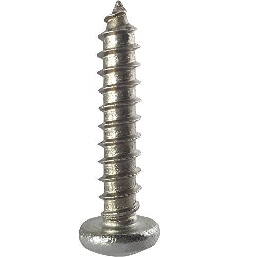 #12 x 1-3/4" Pan Head Sheet Metal Screws, Full Thread, Phillips Drive, Stainless Steel 18-8, Bright Finish, Self-Tapping, Quantity 50 Pieces By Fastenere - size: #12 x 1-3/4"(50 PACK)