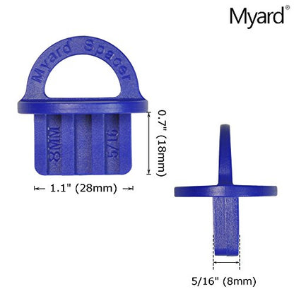 Myard 5/16 Inch Deck Board Jig Spacer Rings, 20 Packs Deck Spacers - size: Blue 5/16" (8mm)