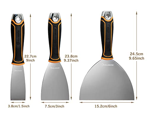 ROLLINGDOG 3PC Putty Knife Set (1.5", 3", 6")