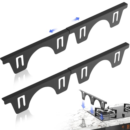 Stove Gap Covers Stainless Steel, Stove Gap Guard Between Stove and Counter - color: Black