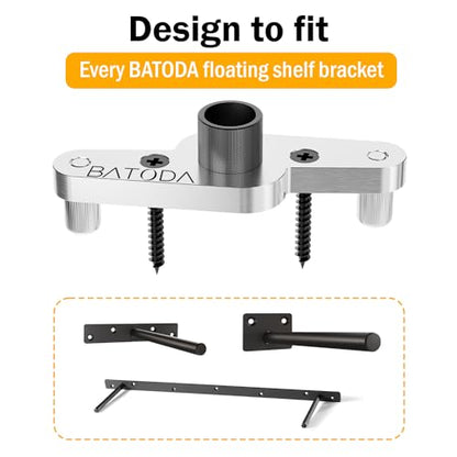 BATODA Dowel Jig Kit for Floating Shelf Bracket, 1/2" Drill Bit Included