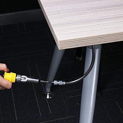 2PC Flexible Drill Bit Extension for Tight Spaces 360° Access
