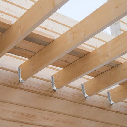 20 Pcs 2x10 Joist Hangers,18 Gauge Metal Face Mount Joist Hanger, Lu210 Joist Hangers Galvanized, Hurricane Ties for Rafter, Rafter Brackets 2x10 for Deck,Floor,Roof Overhang and Ceiling Joist - size: 20 Pcs 2x10 Joist Hanger, style: Silver