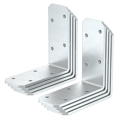 3x3 Inch Angle Bracket for Wood, Galvanized L Bracket, 8 Pack - color: Galvanized-8PCS