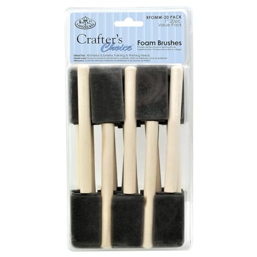 Royal Brush RFOMW Foam Brushes, 1"