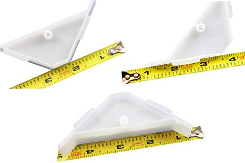 Berta (40 Pieces) 90 Degree Cabinet Triangle Bracket, Plastic White Corner Support Braces - size: 40