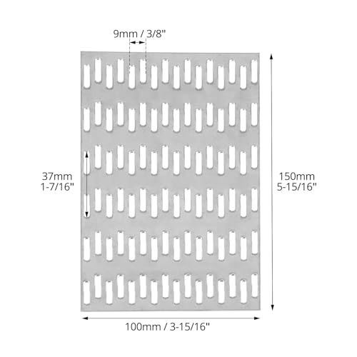 QWORK Truss Plates 4x6 Inch, 10 Pack Heavy-Duty Truss Mending Plate Staggered-Tooth Metal Plates for Wood Connection