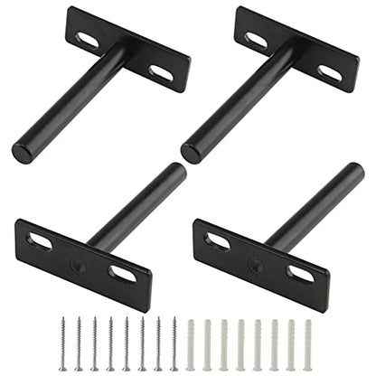 3 Inch Floating Shelf Bracket, Black, 4 Pcs - size: 3 Inch