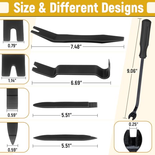 BFXM 5PCS Auto Trim Removal Tool kit,Clip Pry Tools Kit No Scratch Plastic - color: black