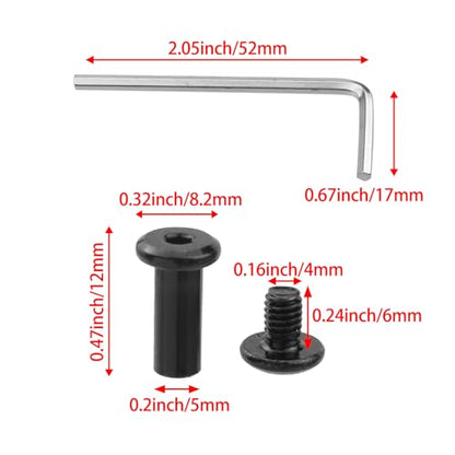 20 Sets M4 x 12mm Screw & Bolt Assortment Sets,Binding Post Screws - size: M4 x 12mm