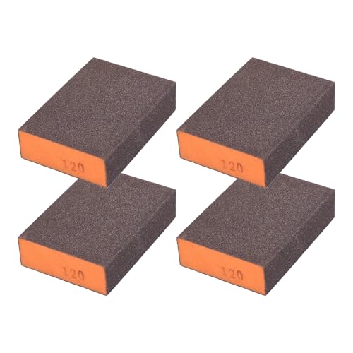 4Pcs 120Grit Sanding Sponges, Wet Dry Sanding Blocks - size: 120Grit
