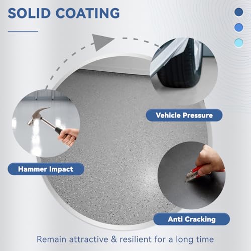 DWIL Garage Floor Epoxy Kit – Light Gray, 250sqft for Concrete - size: With primer