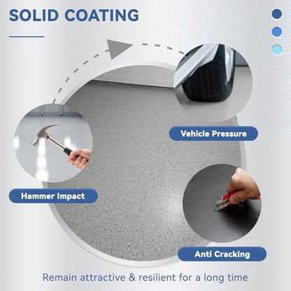 DWIL Garage Floor Epoxy Kit – Light Gray, 250sqft for Concrete - size: With primer