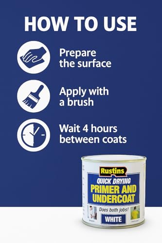 Rustins Quick Drying Primer And Undercoat White 250ml | 8.5 Fl. Oz.